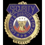 SECURITY LIBERY AND JUSTICE FOR ALL BADGE PIN
